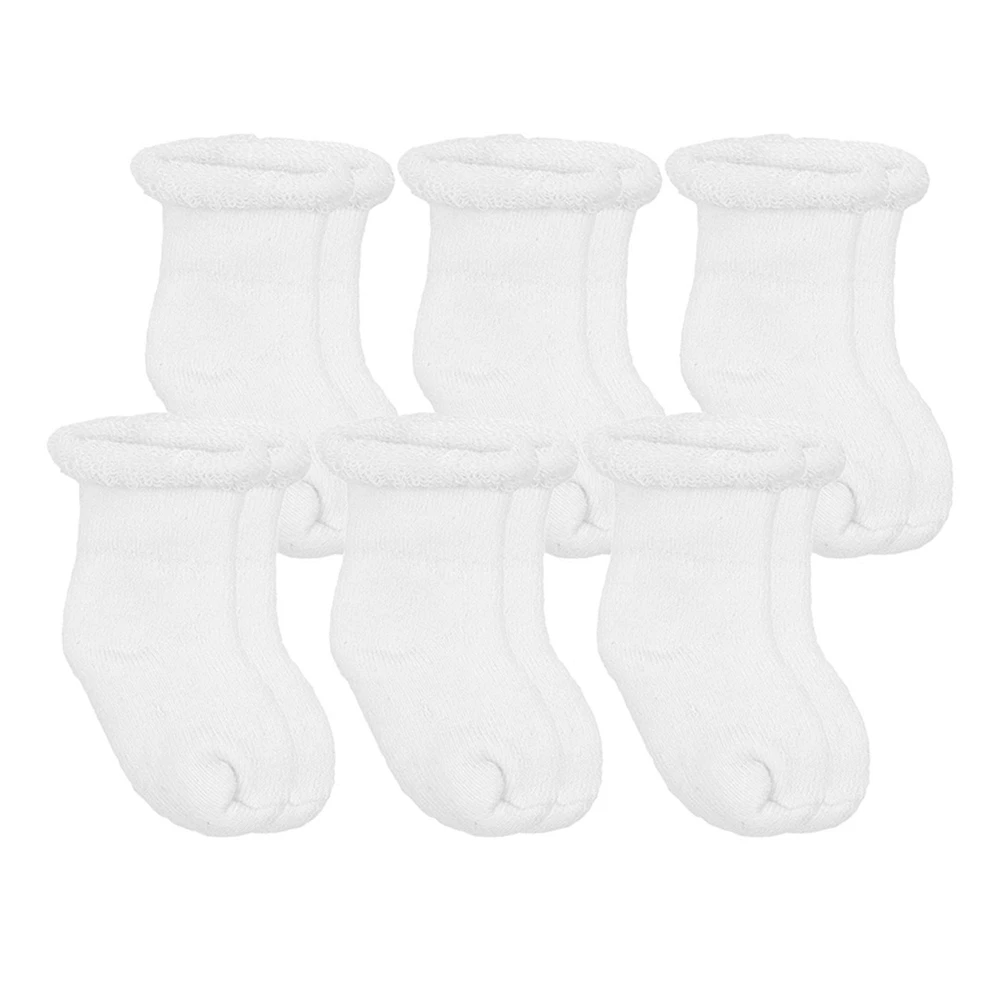 Terry Sock 6pk Newborn