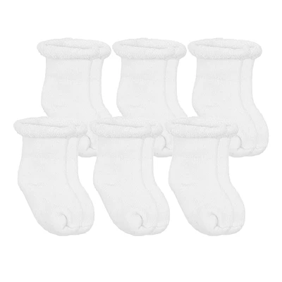 Terry Sock 6pk Newborn