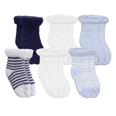 Terry Socks 6pk Newborn
