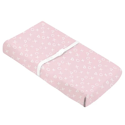 Changing Pad Cover - Xo Pink