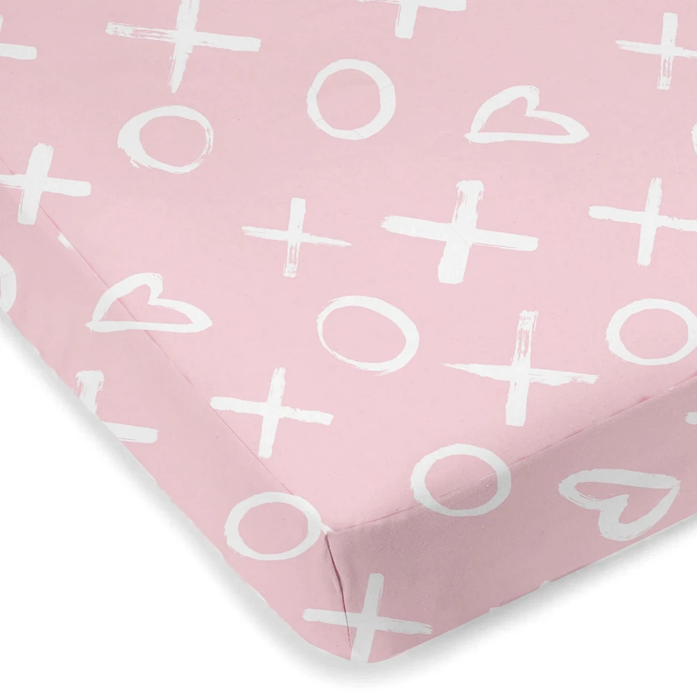Changing Pad Cover - Xo Pink