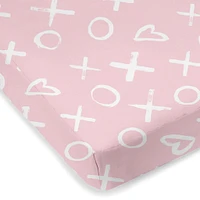 Changing Pad Cover - Xo Pink