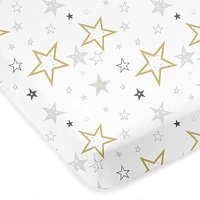 Drap Contour pour Lit de Bébé - Percale Étoiles