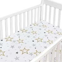 Drap Contour pour Lit de Bébé - Percale Étoiles