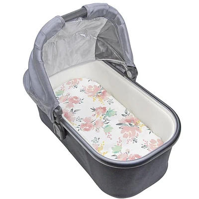 Percale Bassinet Sheet - Watercolour Flowers