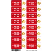 Étiquettes Allergie - Sésame