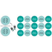 Peel And Stick Name Labels Mini - Turquoise