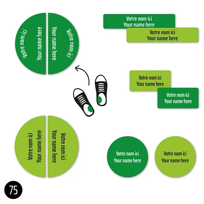 Peel And Stick Name Labels Mini - Green