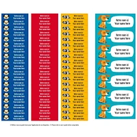 Essential Name Labels - Blue dogs