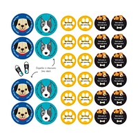 Essential Name Labels - Blue dogs