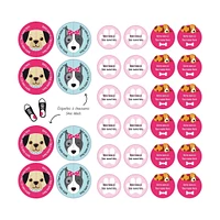 Étiquettes Essentiel - Chiens rose
