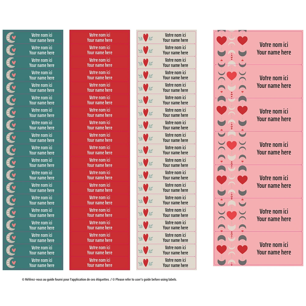 Essential Name Labels - Hearts