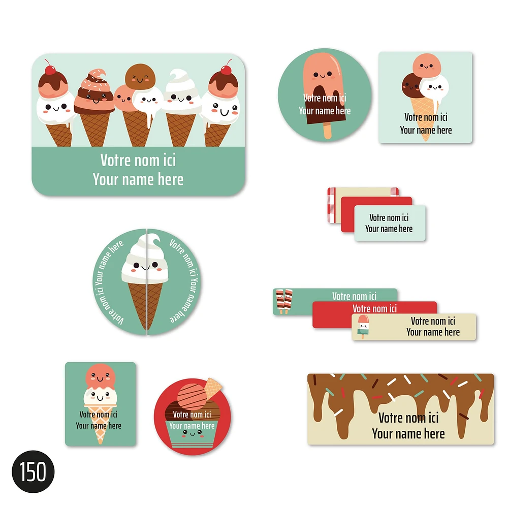 Étiquettes Personnalisées Avec Nom - Cornet
