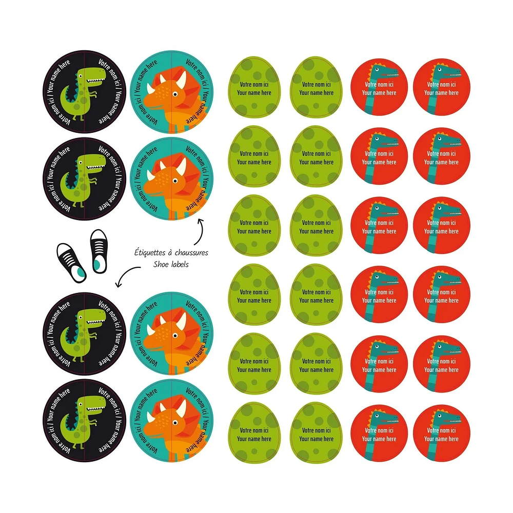 Essential Name Labels – Dinosaurs