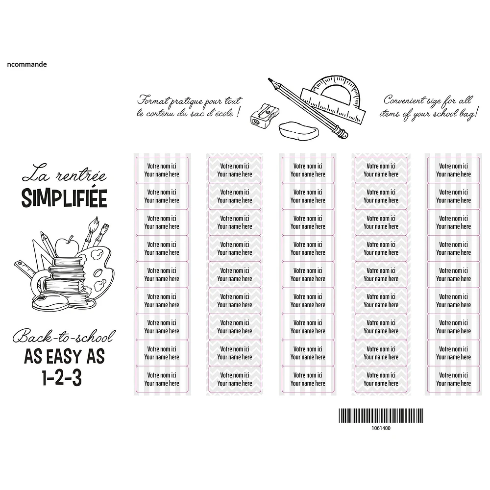 Essential Name Labels – School grey
