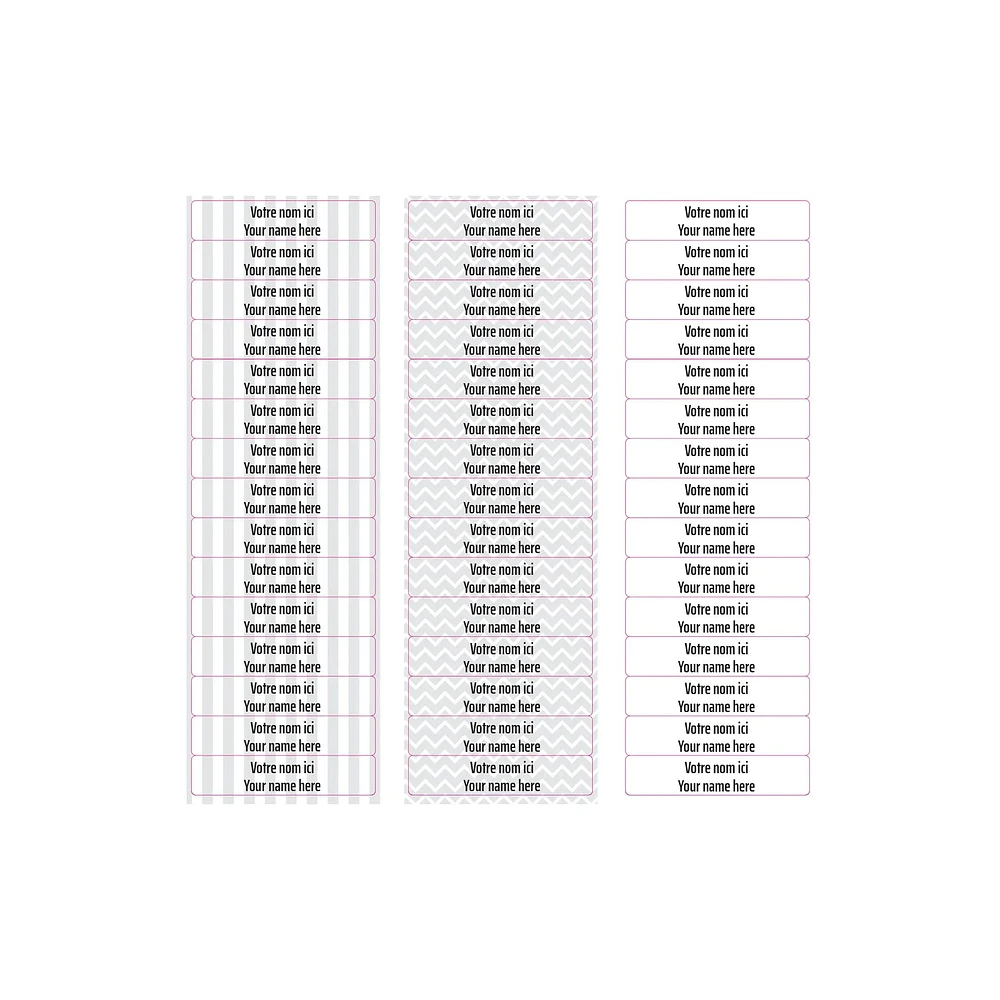 Essential Name Labels – School grey