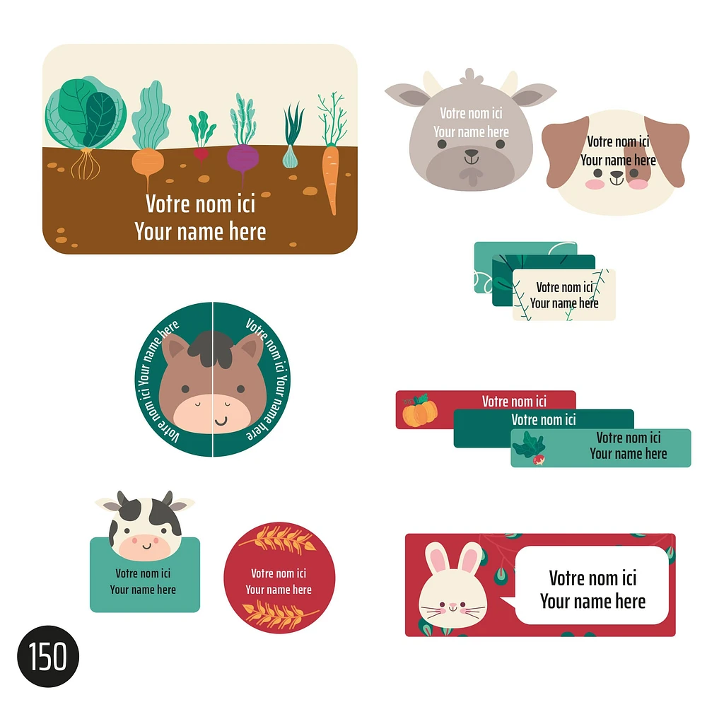 Essential Name Labels - Farm