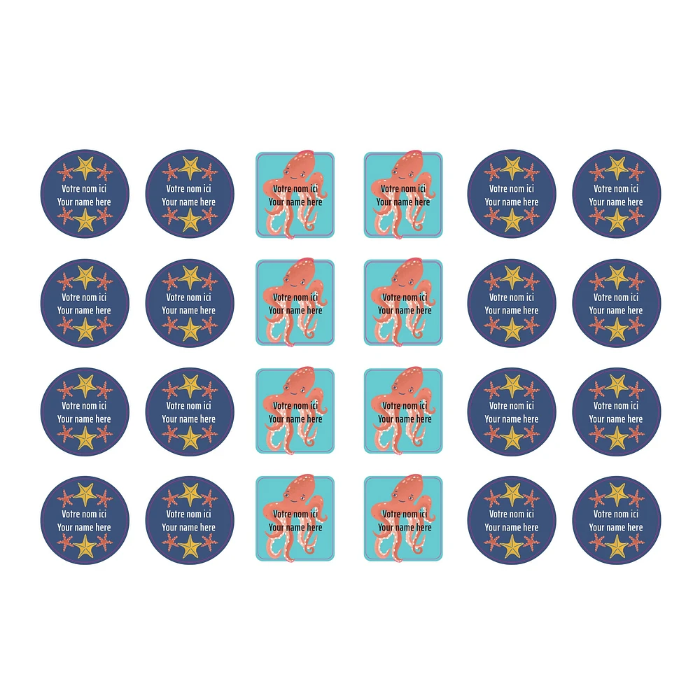 Daycare Name Labels - Ocean