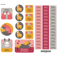 Essential Name Labels - Llamas