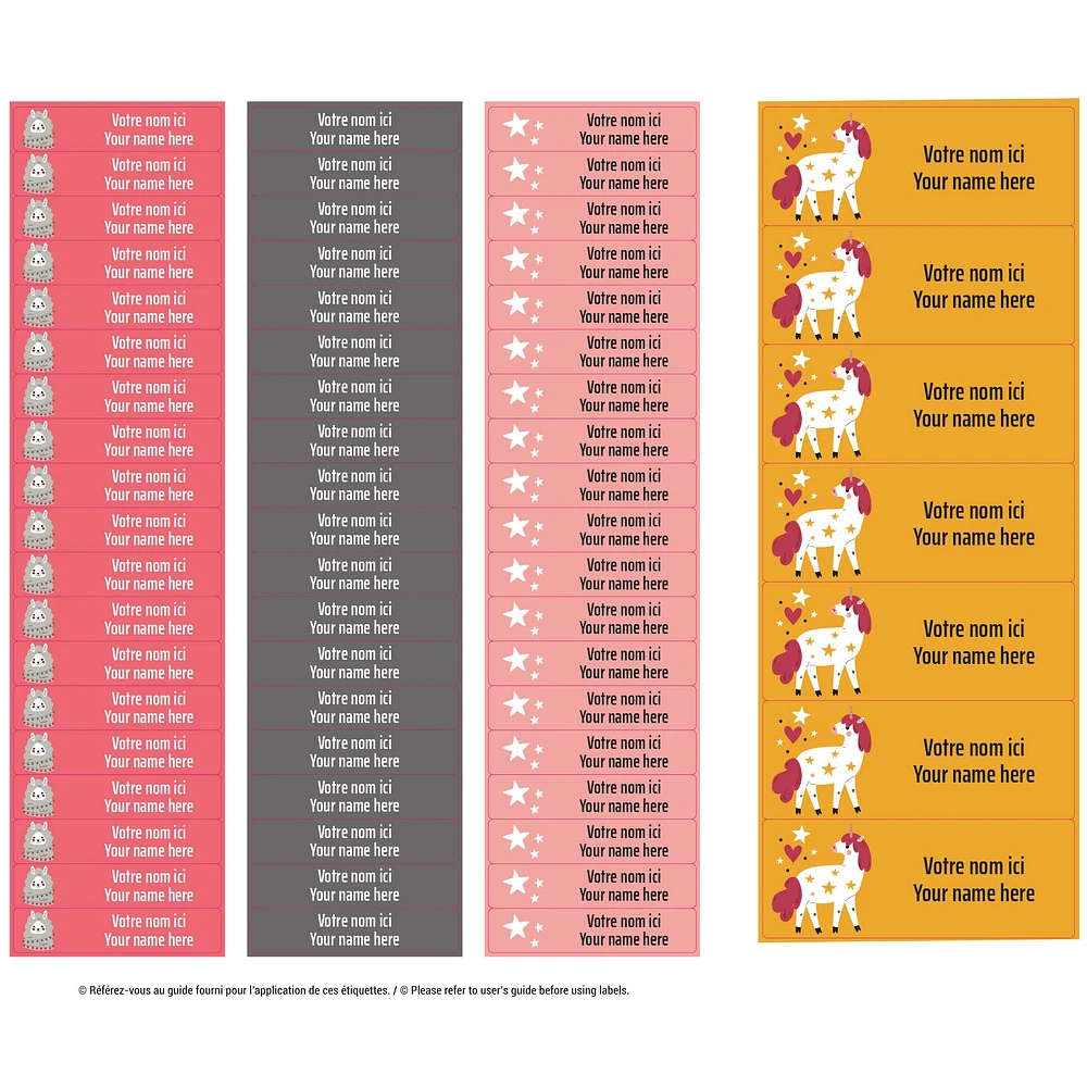 Essential Name Labels - Llamas