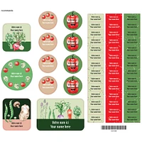 Essential Name Labels - Veggies