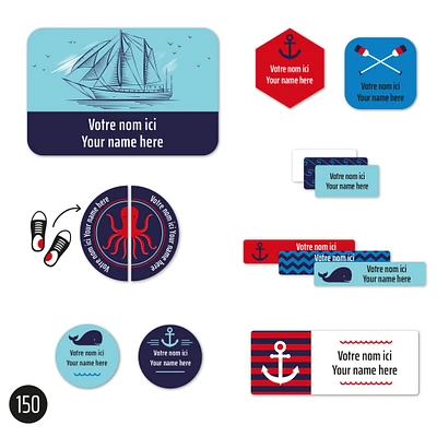 Essential Name Labels – Nautical