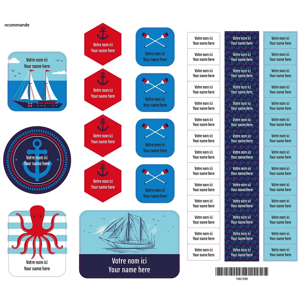 Essential Name Labels – Nautical