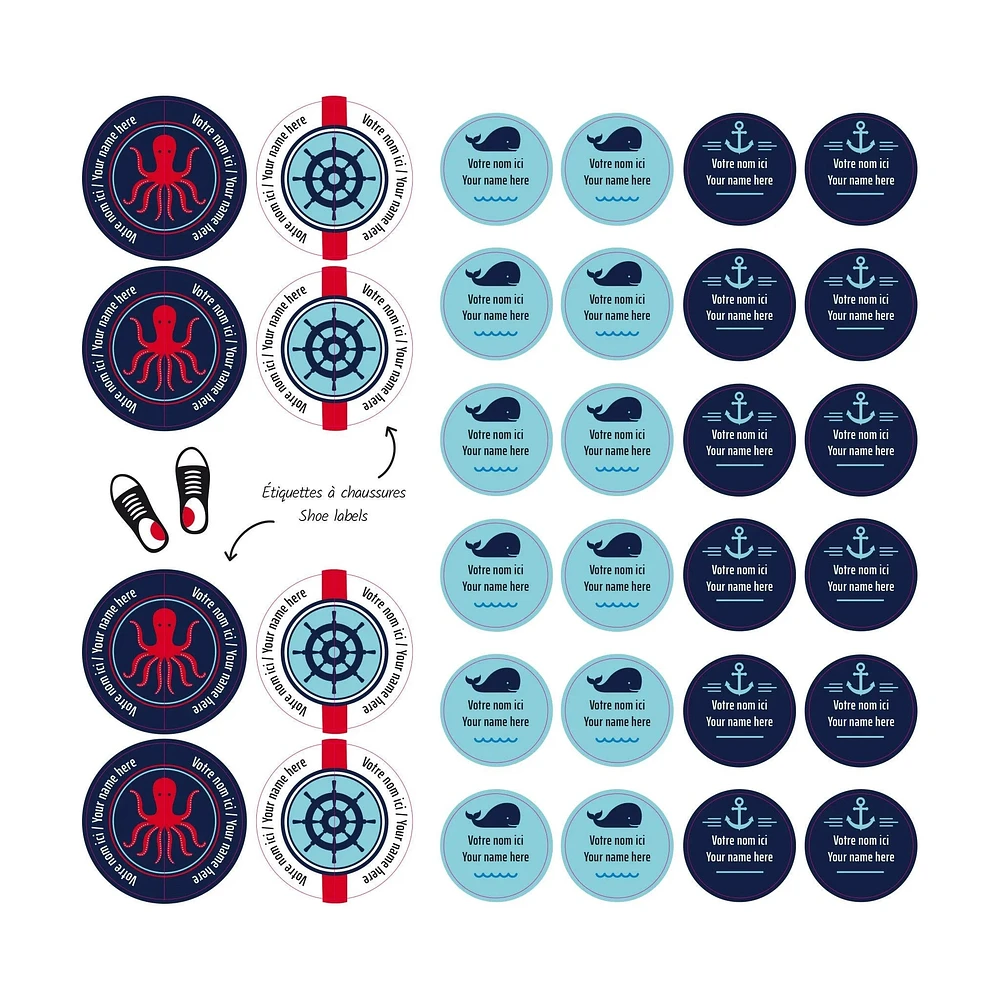 Essential Name Labels – Nautical