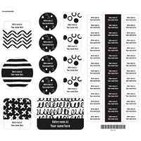 Étiquettes Essentiel - Motifs noirs
