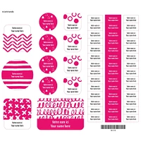 Essential Name Labels - Pink patterns