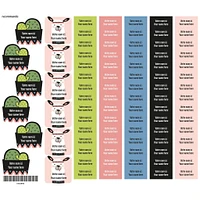 Étiquettes Scolaires - Cactus