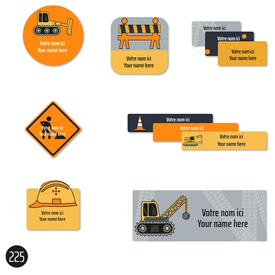 School Name Labels - Trucks