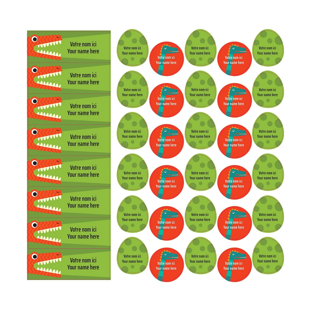 School Name Labels - Dinosaurs