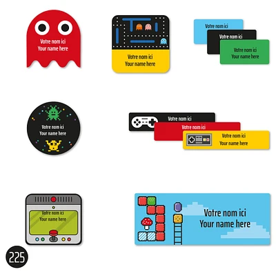 Étiquettes Scolaire - Jeux Vidéo