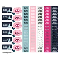 Étiquettes Scolaire - Licornes et Fleurs