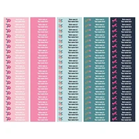 Étiquettes Scolaire - Licornes et Fleurs