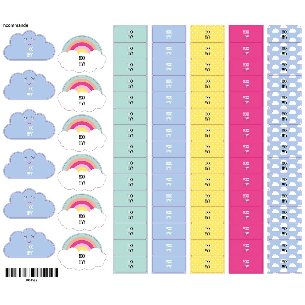 School Name Labels - Unicorn