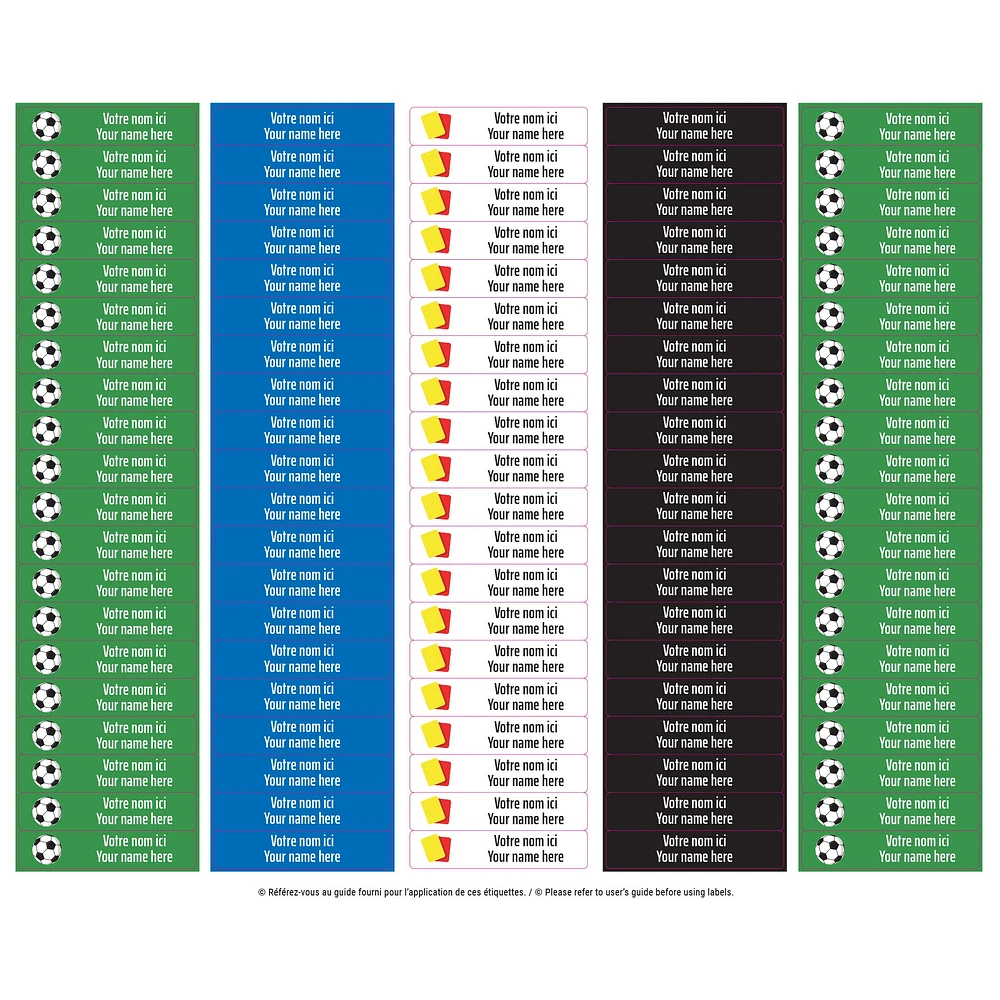 School Name Labels - Soccer