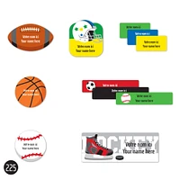 School Name Labels - Sports