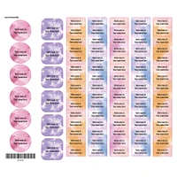 Étiquettes Scolaire - Tie-Dye 1
