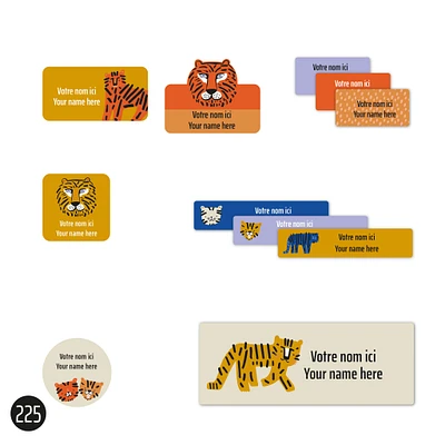 School Name Labels - Tigers
