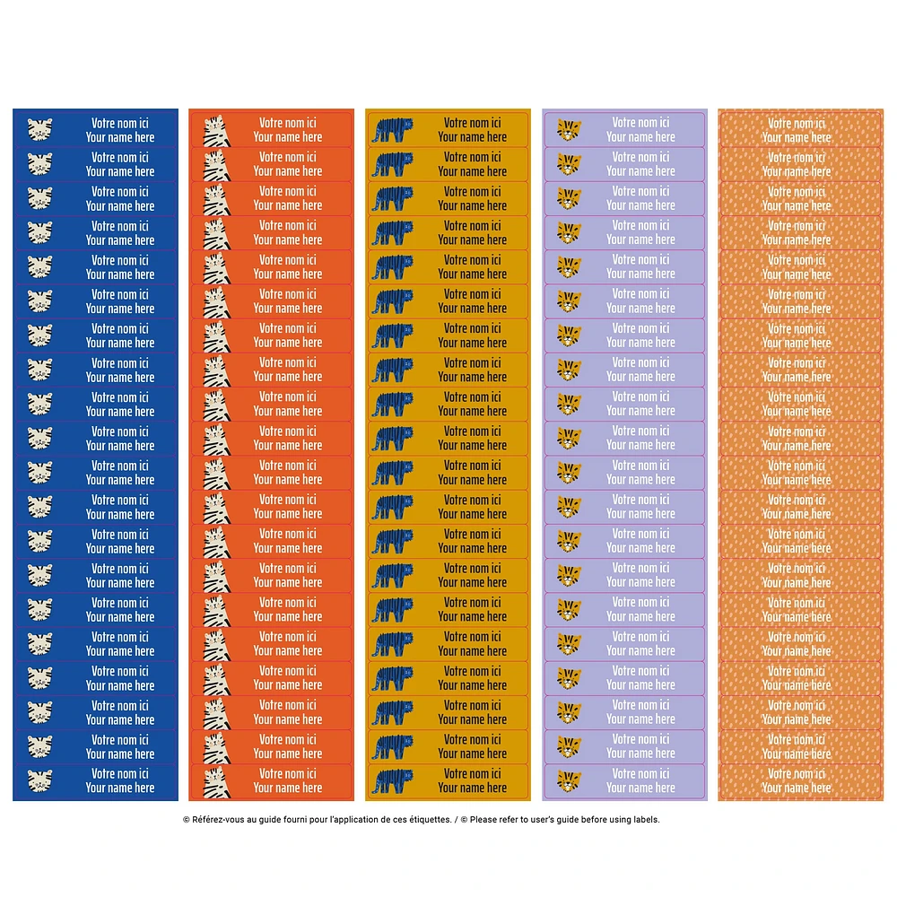 School Name Labels - Tigers