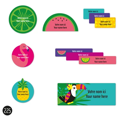 Étiquettes Scolaire - Tropical