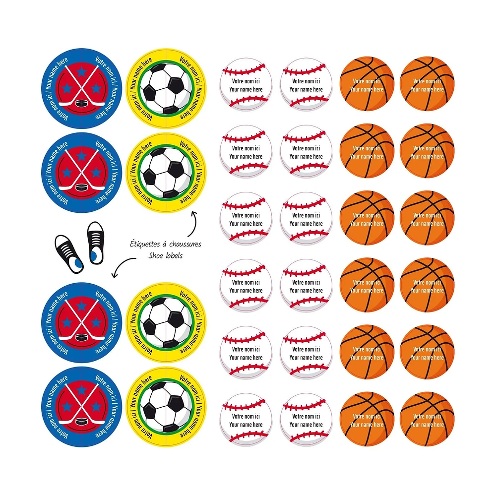 Essential Name Labels – Sports