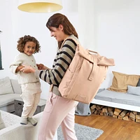Diaper Bag Rolltop - Peach Pink