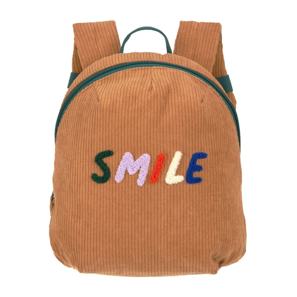 Sac À Dos Velours - Little Gang Smile caramel
