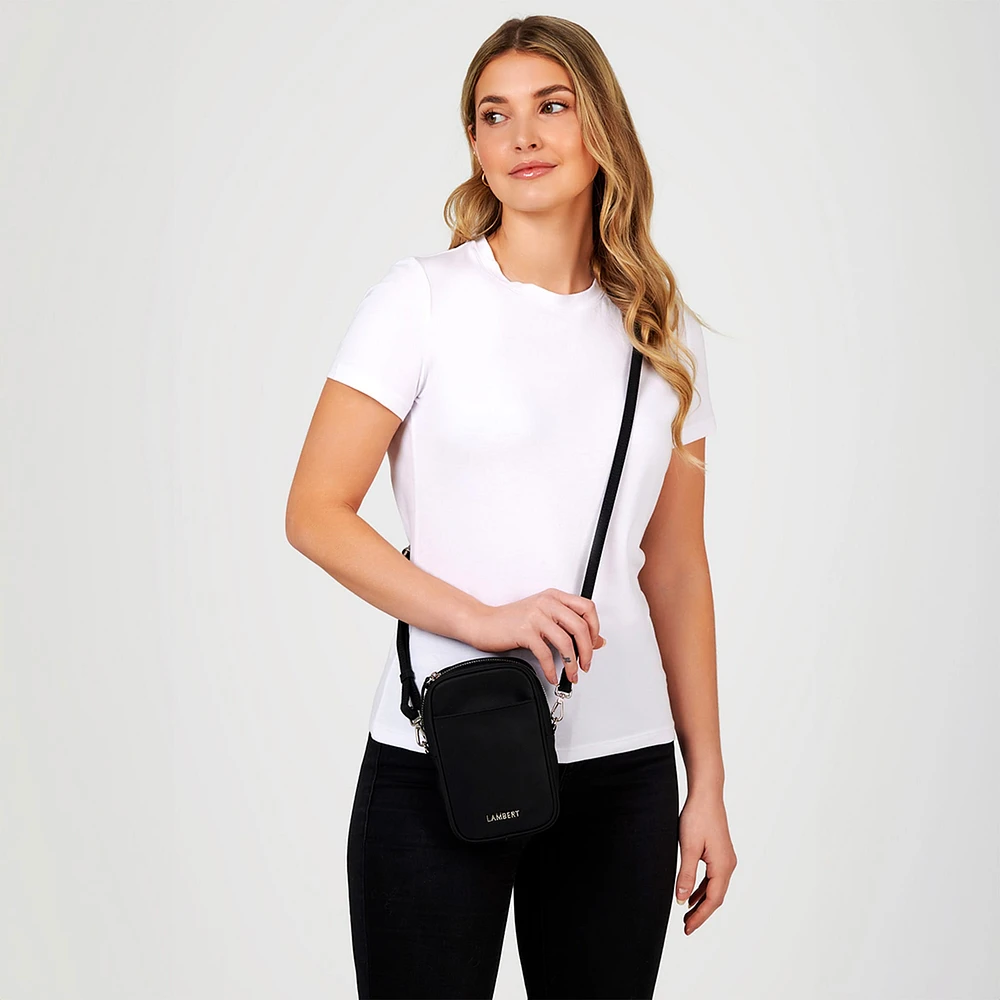 Iris Shoulder Strap Phone Case - Black