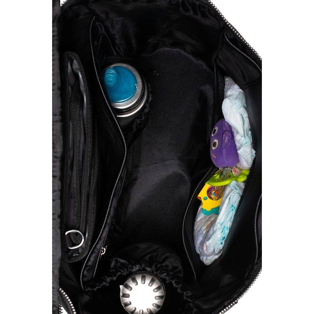 Mia Backpack Diaper + Mat - Black