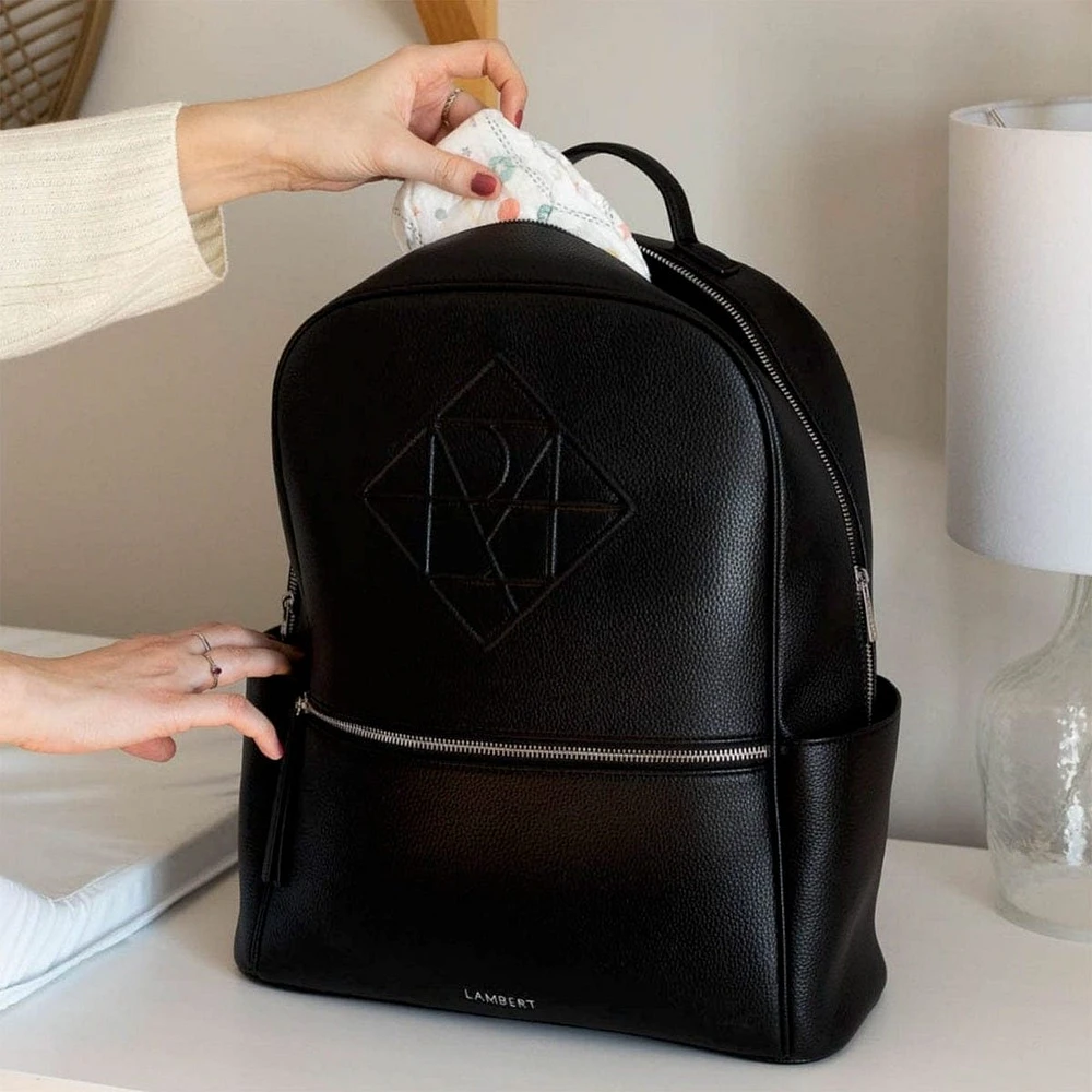 Sac à Couches + Tapis à Langer Vicky - Noir