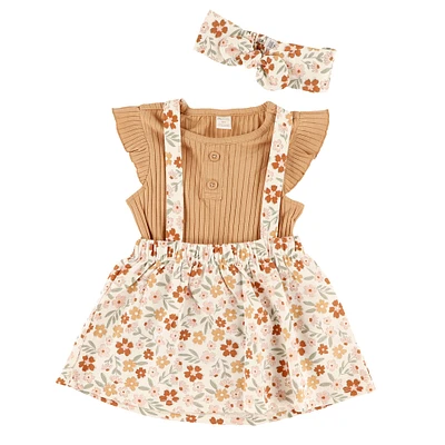 Ensemble Chasuble Floral 2-4ans